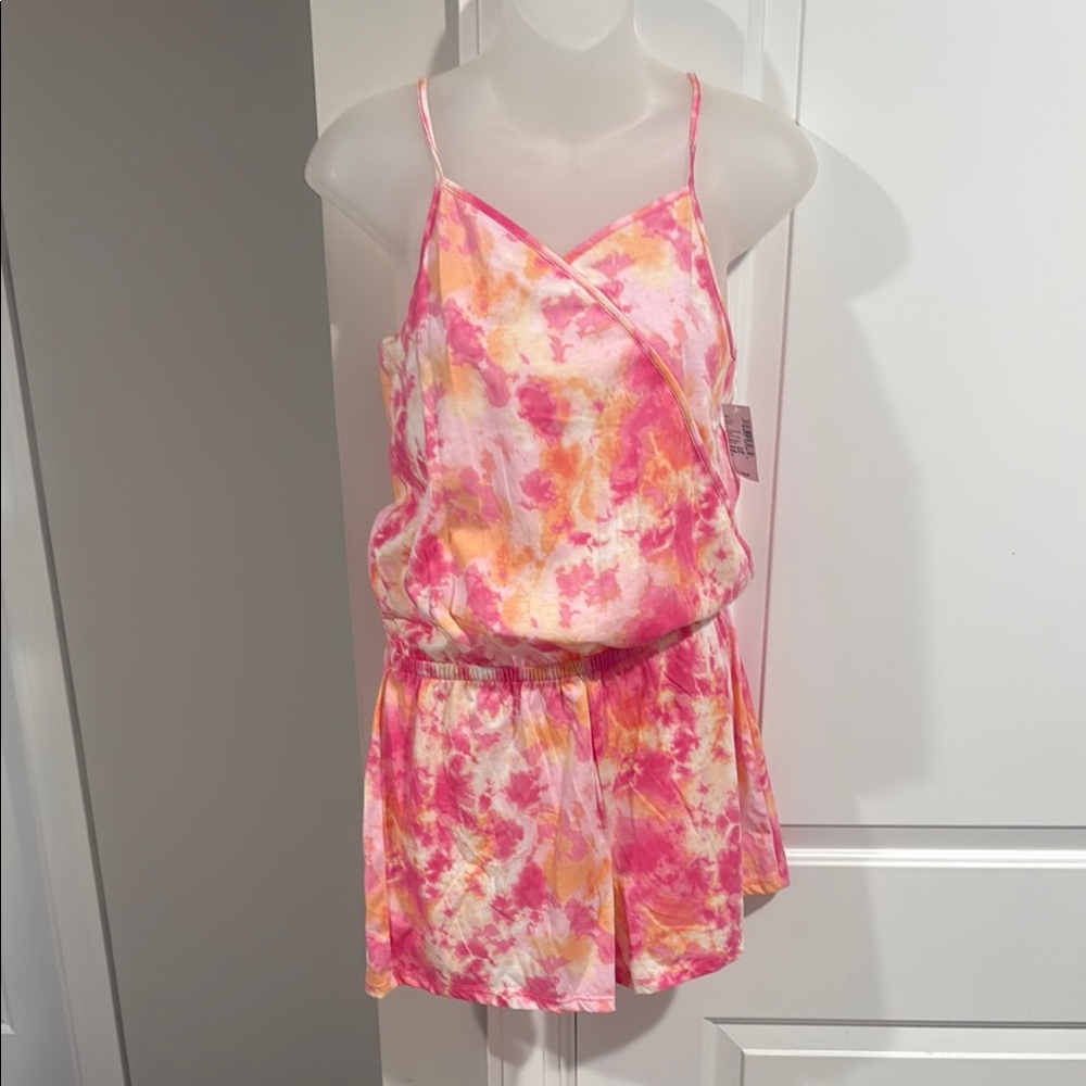 Pink and Orange Tie-Dye Romper